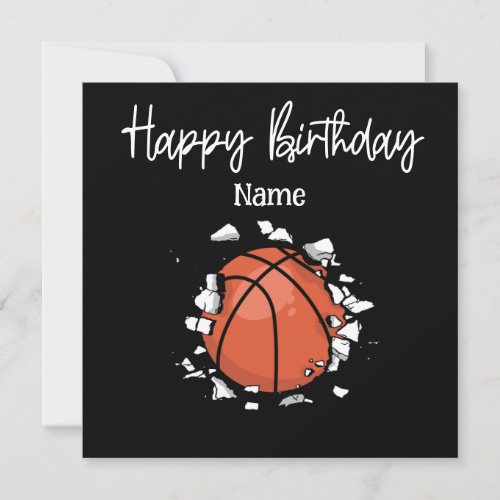 Basketball Happy Birthday to Player Card