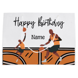 Basketball Happy Birthday to Player with Player Large Gift Bag