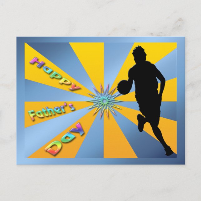 Basketball - Happy Father's Day Postcard (Front)