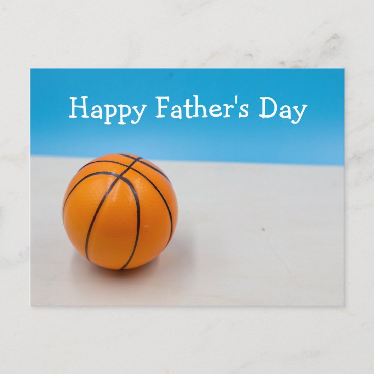 Basketball Happy Father's Day Postcard Zazzle