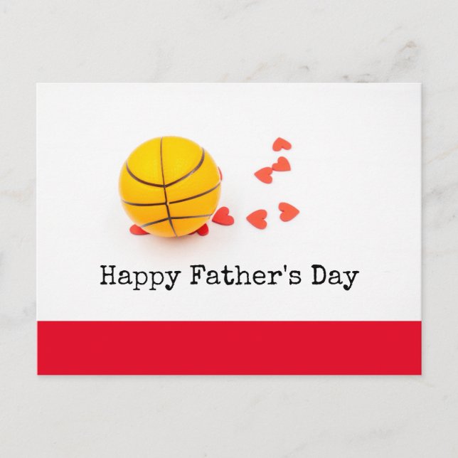 Basketball  Happy Father's Day with love Postcard (Front)