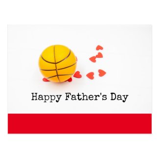 Basketball Happy Father's Day with love Postcard