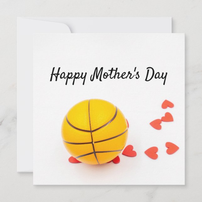 Basketball Happy Mother's Day to mom  with love  (Front)