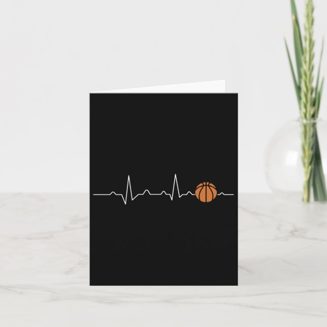 Basketball Heart 1  Card (Front)