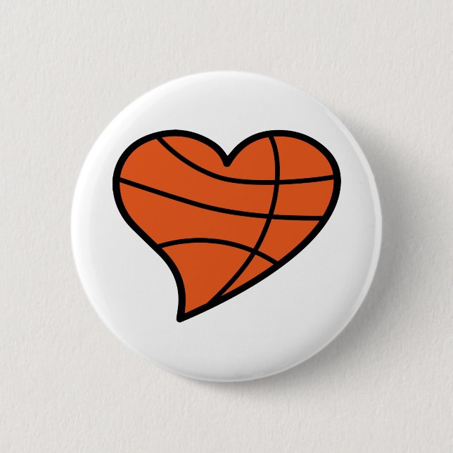 Basketball Heart Button (Front)