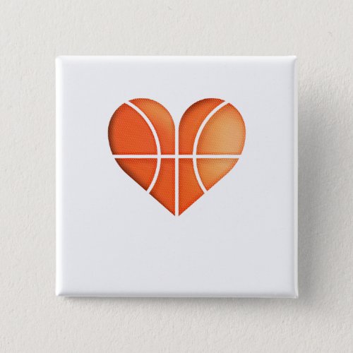 Basketball Heart  Funny  for Valentines Day Button