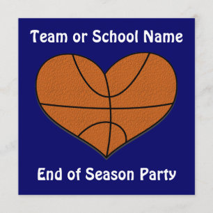 Basketball Heart Invitation