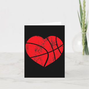 Basketball Heart Love Valentines Day Sport Player Card