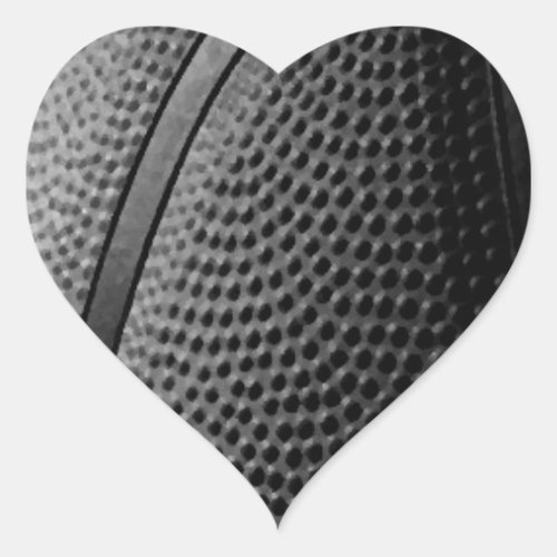 Basketball Heart Sticker