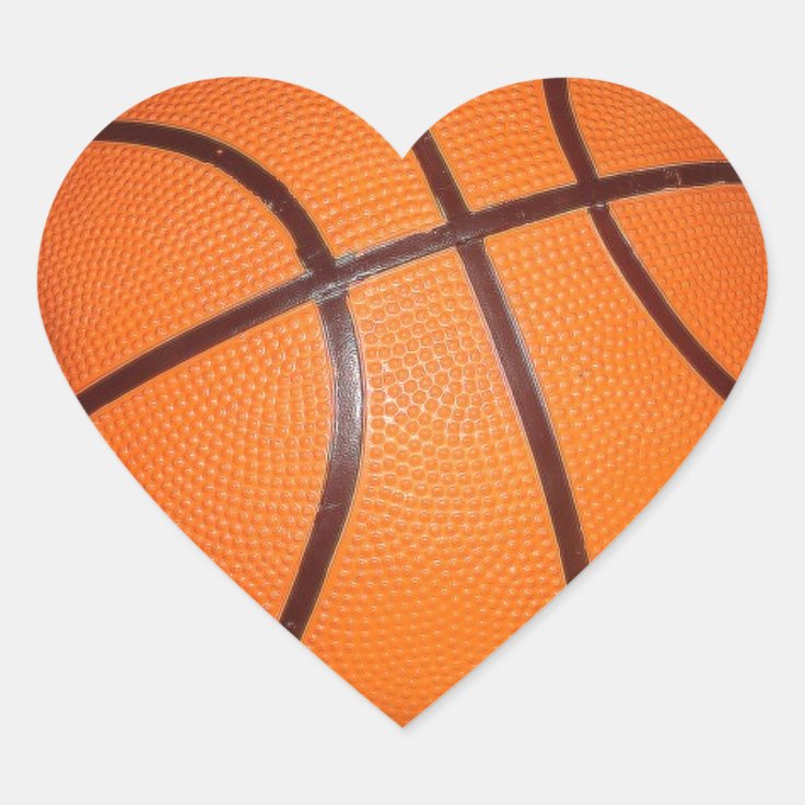 Basketball Heart Sticker Zazzle