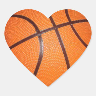 Basketball Heart Sticker
