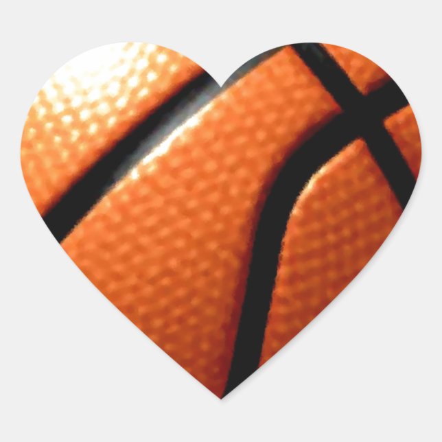 Basketball Heart Sticker (Front)
