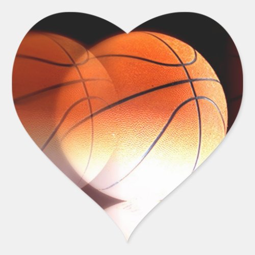 Basketball Heart Stickers
