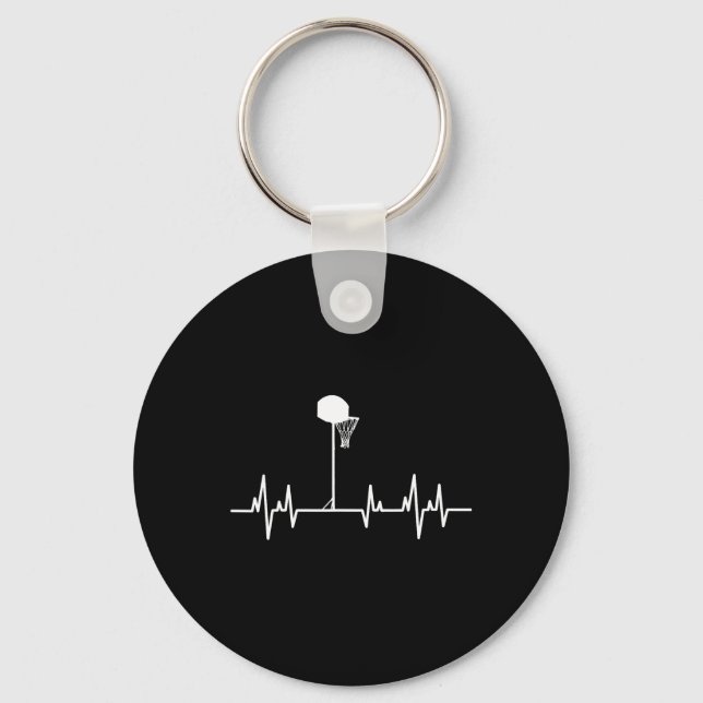 Basketball Heartbeat 1 Keychain (Front)
