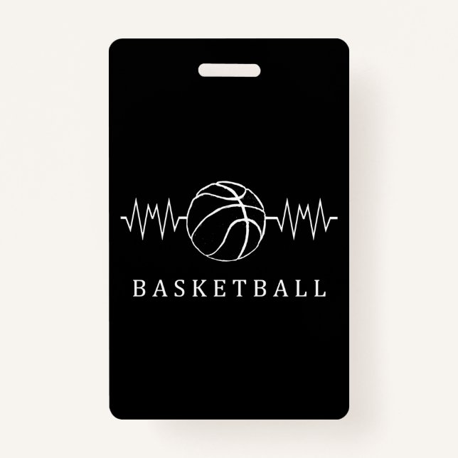 Basketball Heartbeat 2 Badge (Front)