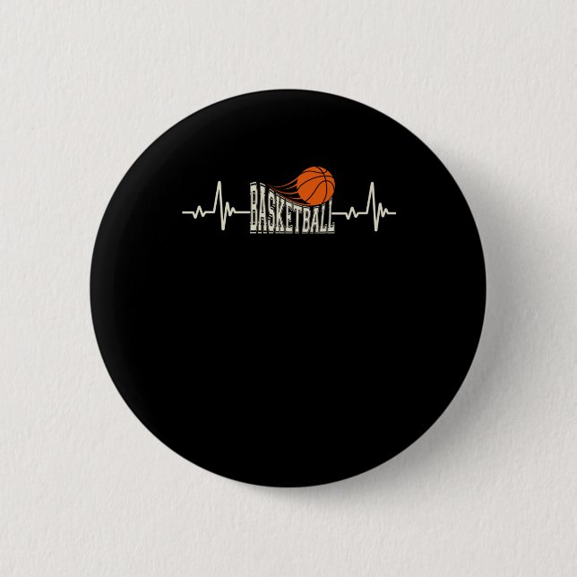 Basketball Heartbeat 3  Button (Front)