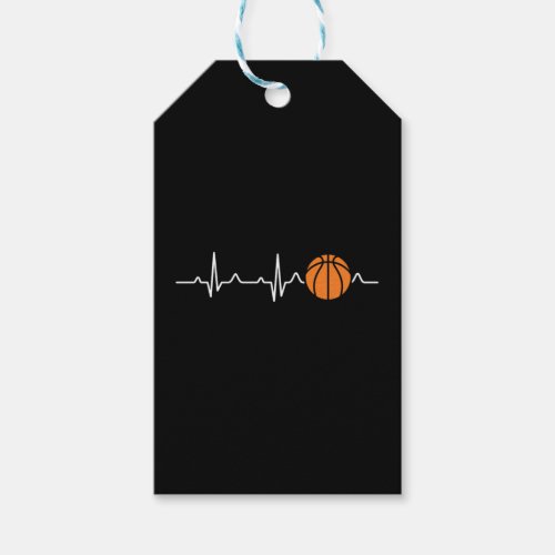 Basketball Heartbeat Gift Tags