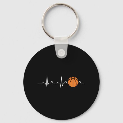 Basketball Heartbeat Keychain