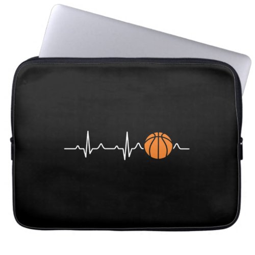 Basketball Heartbeat Laptop Sleeve