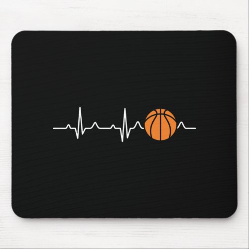 Basketball Heartbeat Mouse Pad