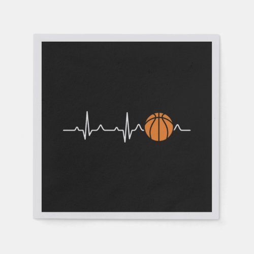 Basketball Heartbeat Napkins