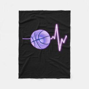 Basketball Heartbeat - Newest Funny Basketball Fleece Blanket