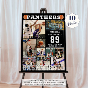 Basketball High School Senior Night Photo Collage Foam Board