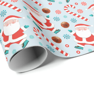 Basketball Holiday Gift Wrapping Paper