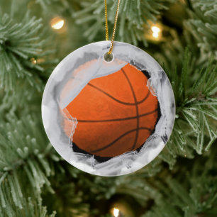 Basketball Holiday Keepsake Ceramic Ornament