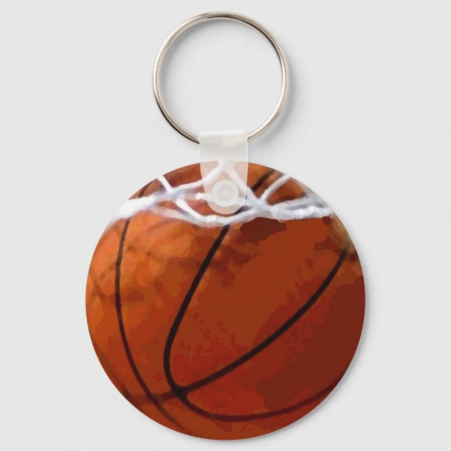 Basketball Hoop & Ball Keychain (Front)