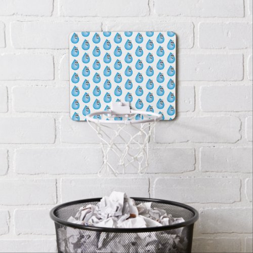 Basketball Hoop Blue Bubbles