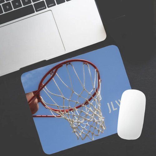 Basketball Hoop Blue Sky Personalized Photographic Mouse Pad