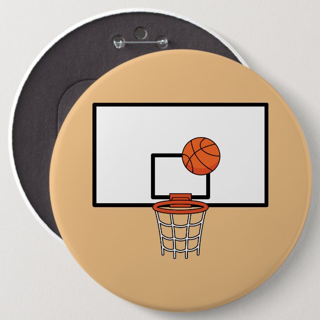 Basketball Hoop Button (Front & Back)