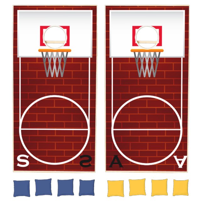 Basketball Hoop Cornhole Set (Set)