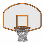 basketball hoop cutout<br><div class="desc">Show your love of basketball with this cool design.  Whether you are a basketball fan or a basketball player,  sport your sport!  By Dooni Designs.  Click on customize it to make it personal,  add text or images.</div>