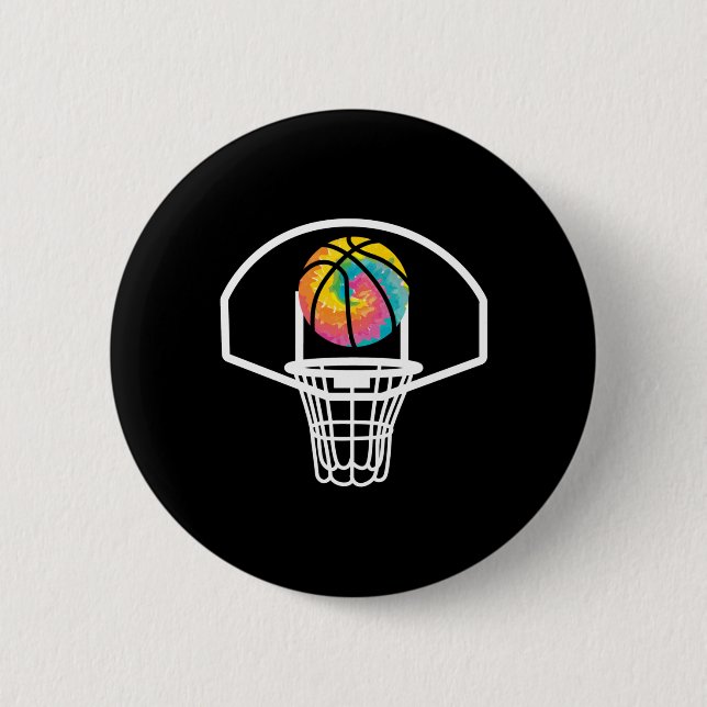 Basketball Hoop For A Streetball Player Ball Button (Front)