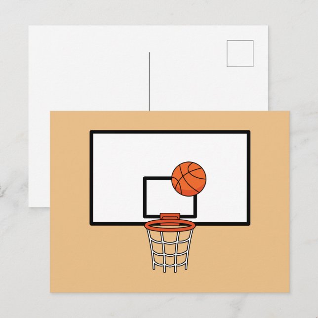 Basketball Hoop Holiday Postcard (Front/Back)