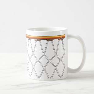 Basketball Hoop Net_black outline Coffee Mug