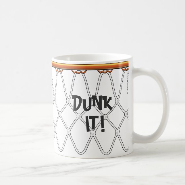 Basketball Hoop Net_black outline_Dunk it! Coffee Mug (Right)