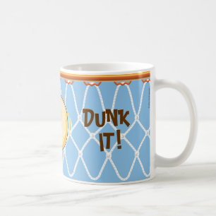 Basketball Hoop Net_blue_Donut Dunk It! Coffee Mug