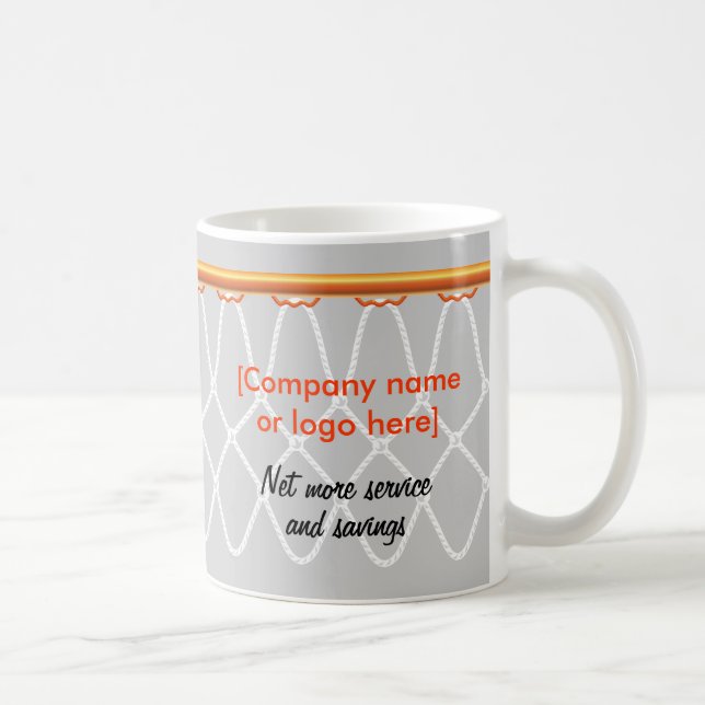 Basketball Hoop Net_grey_corporate promo Coffee Mug (Right)