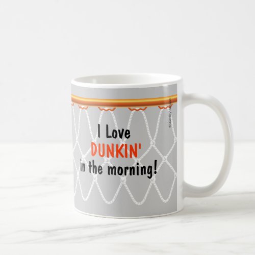 Basketball Hoop Net_I Love Dunkin_grey Coffee Mug