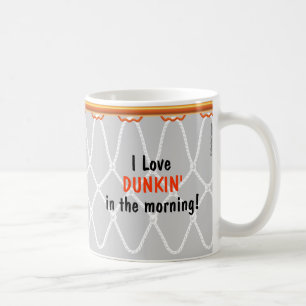 Basketball Hoop Net_I Love Dunkin'_grey Coffee Mug