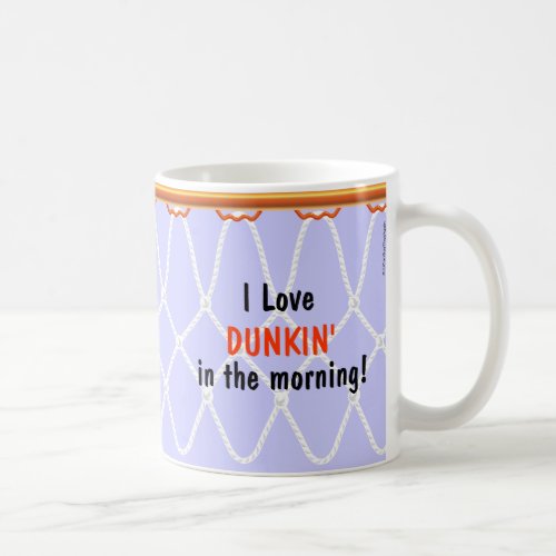 Basketball Hoop Net_I Love Dunkin_lavender Coffee Mug