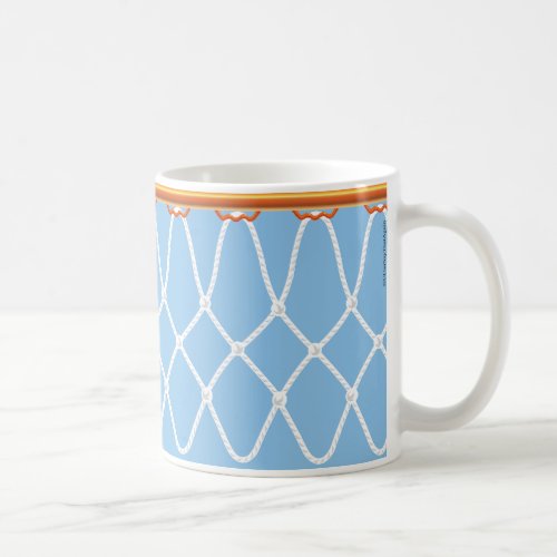 Basketball Hoop Net_on blue_jumpstart Coffee Mug