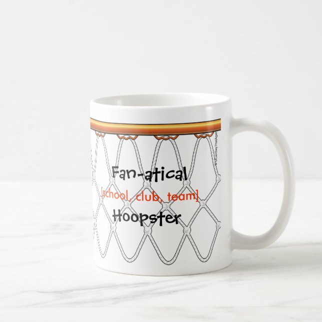 Basketball Hoop Net_outline_Fan-atical template Coffee Mug (Right)