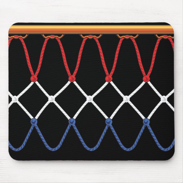 Basketball Hoop Net_red,white,blue Team U.S.A. Mouse Pad (Front)