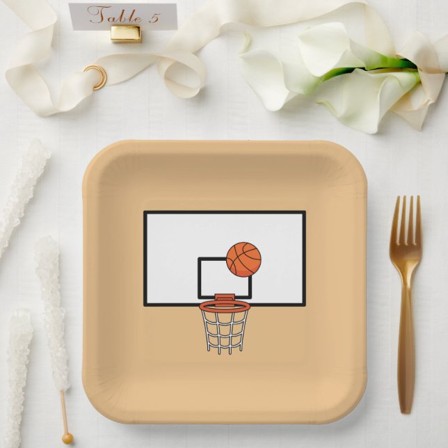 Basketball Hoop Paper Plates (Wedding)