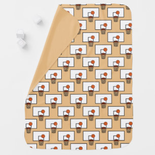 Basketball Hoop Pattern Baby Blanket