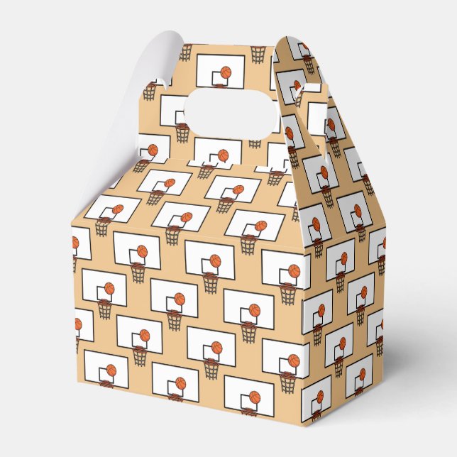 Basketball Hoop Pattern Favor Boxes (Front Side)